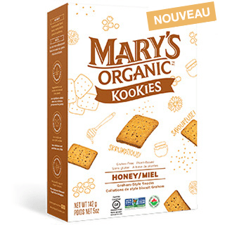 MARY'S ORGANIC Épicerie Biscuits graham et miel bio 142g