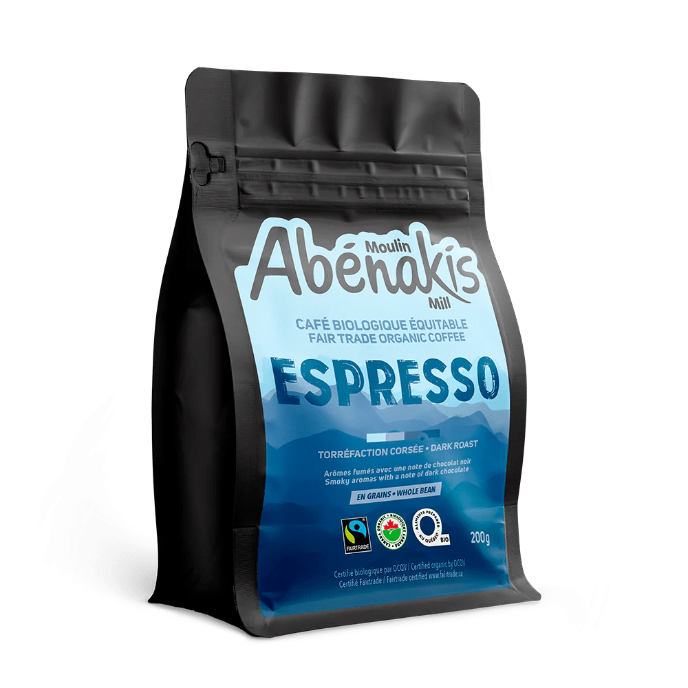 MOULIN AUX ABÉNAKIS Épicerie Café corsé en grains Espresso bio 200g