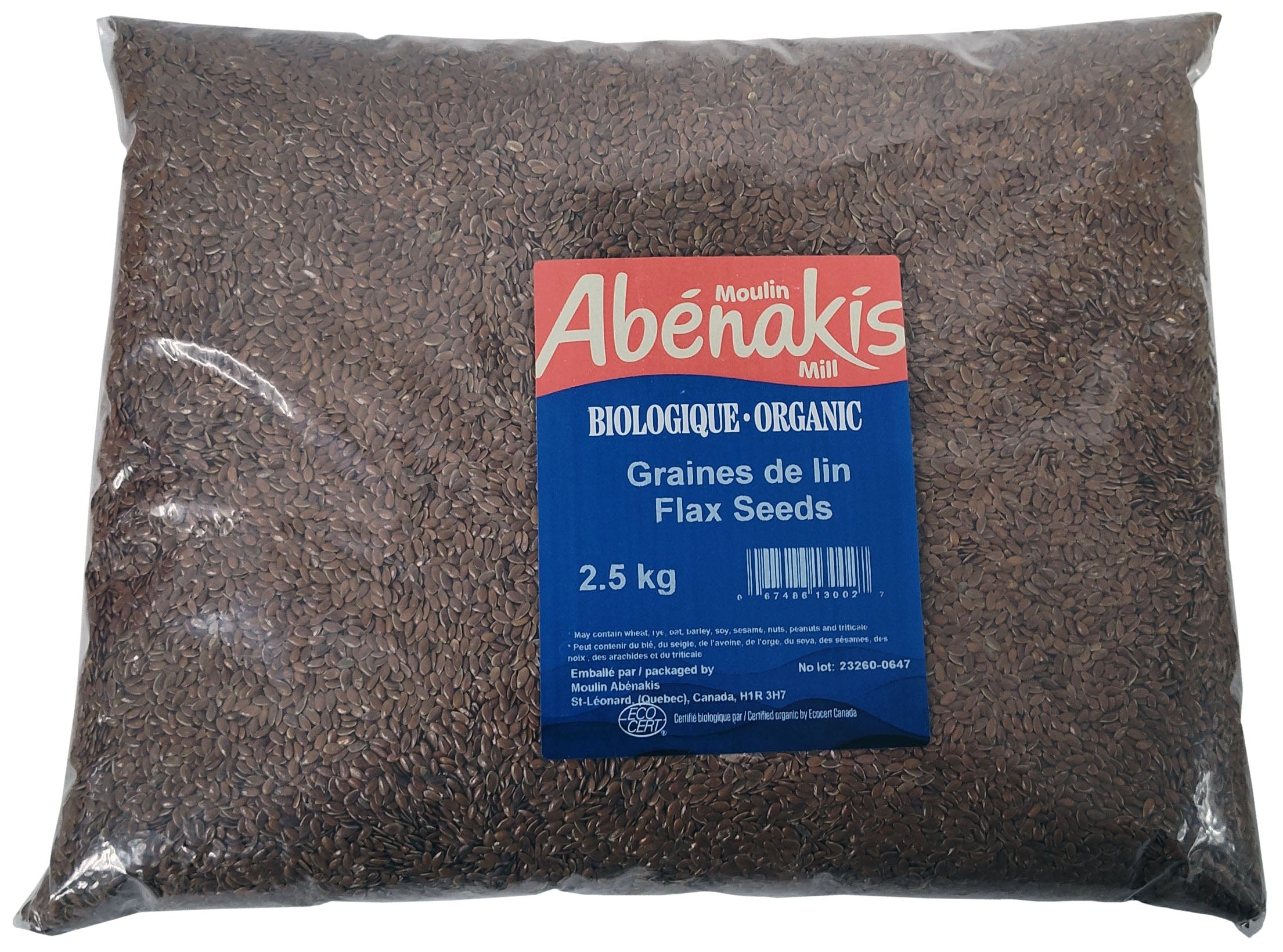 MOULIN AUX ABÉNAKIS Épicerie Graines de lin brunes bio 2,5kg