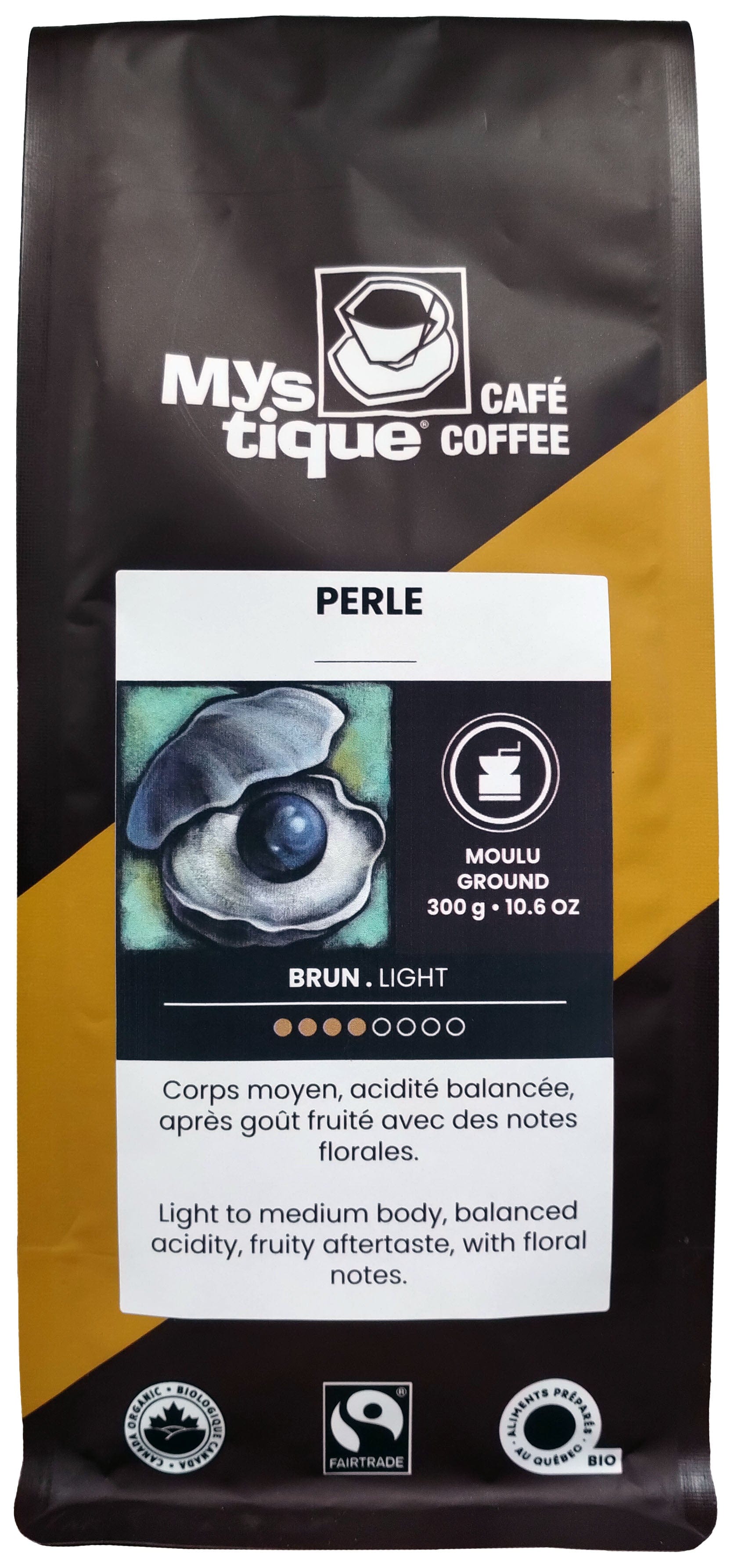 MYSTIQUE Épicerie Café perle noire bio filtre 300g
DATE DE PÉREMPTION : 31 JUILLET 2025
