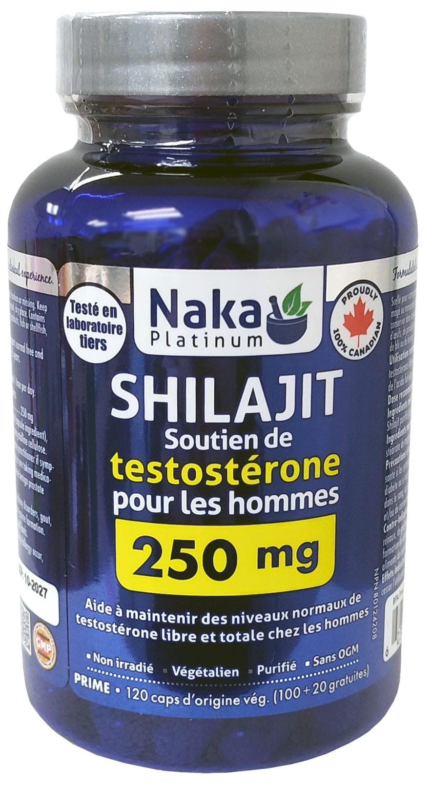 NAKA Suppléments Shilajit 250mg 100vcaps+20vcaps