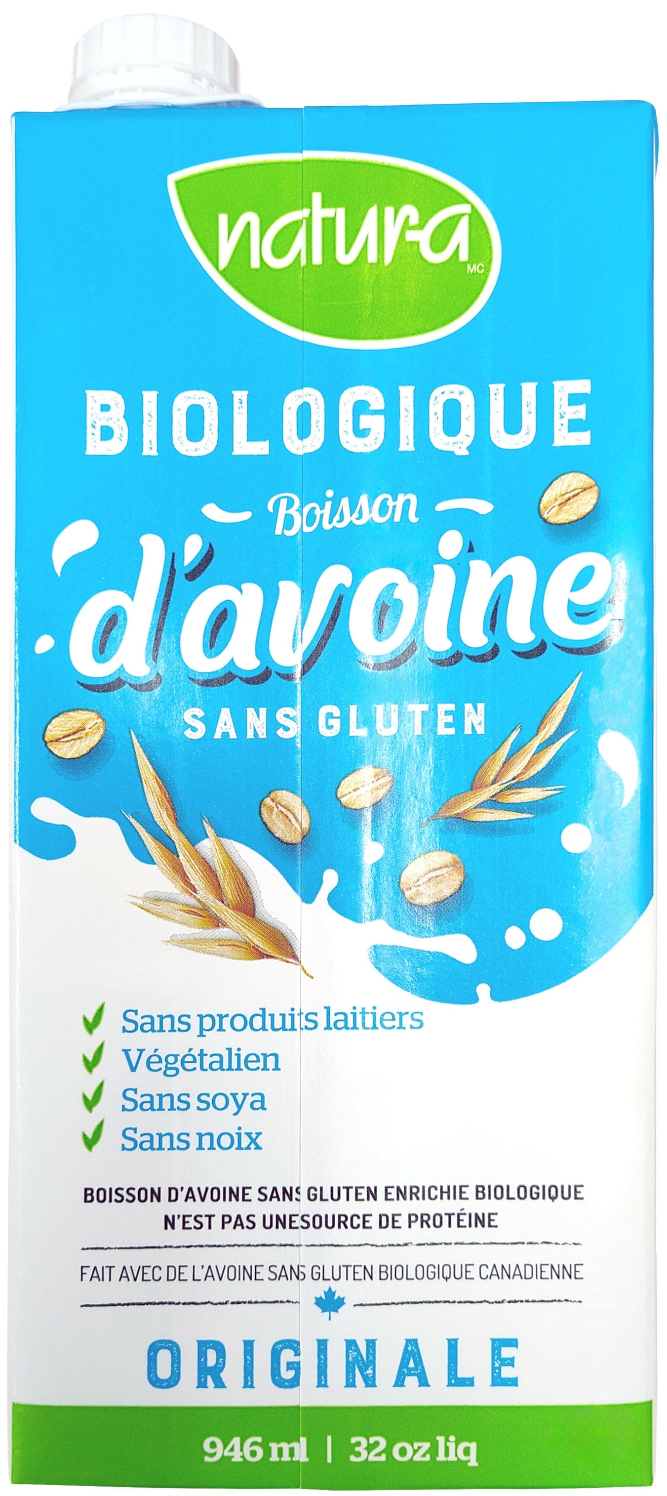 NATURA Épicerie Boisson d'avoine originale non sucrée bio 946ml