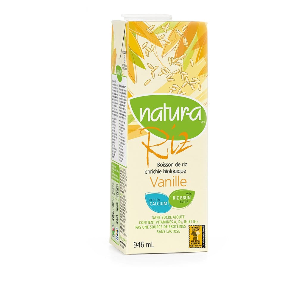 NATURA Épicerie Boisson riz vanille biologique sans-sucre 946ml
DATE DE PÉREMPTION : 28 JUIN 2025