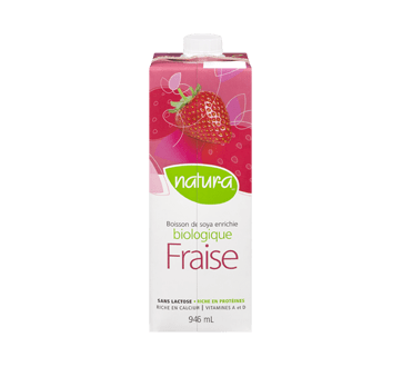 NATURA Épicerie Boisson soya fraise biologique 946ml