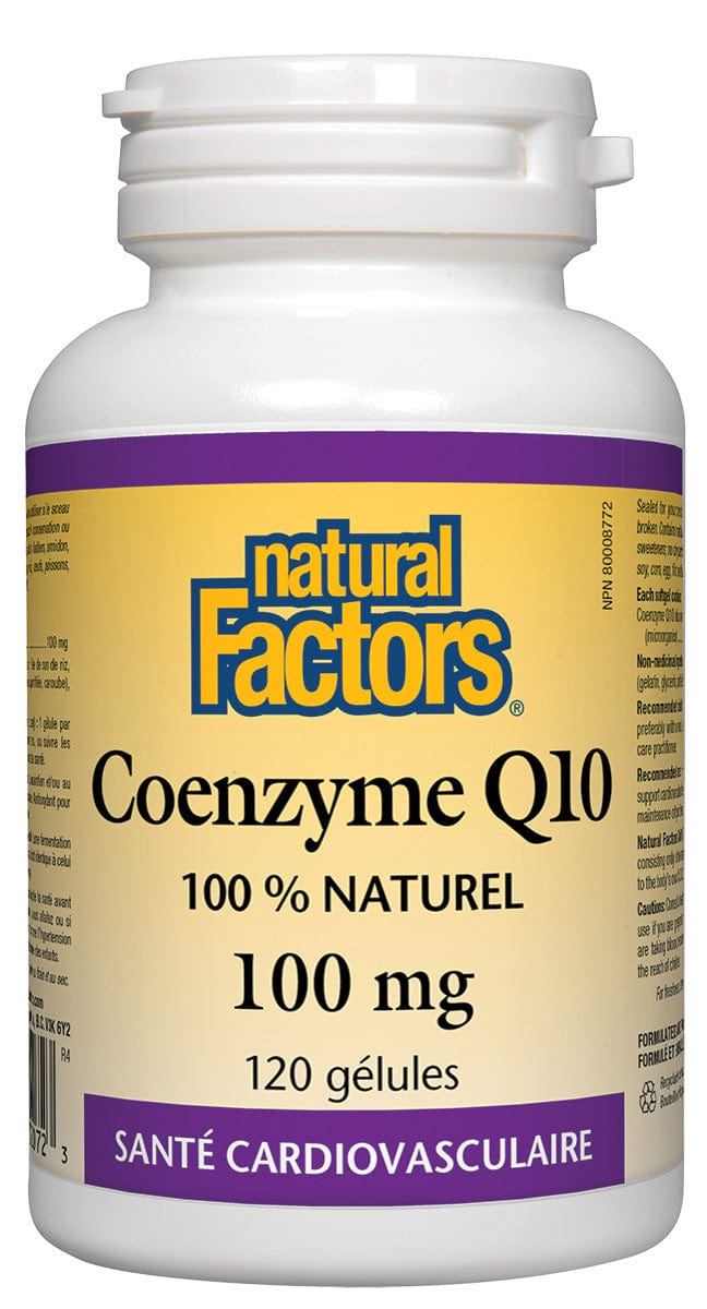 NATURAL FACTORS Suppléments Coenzyme Q10 (100mg) 120gel