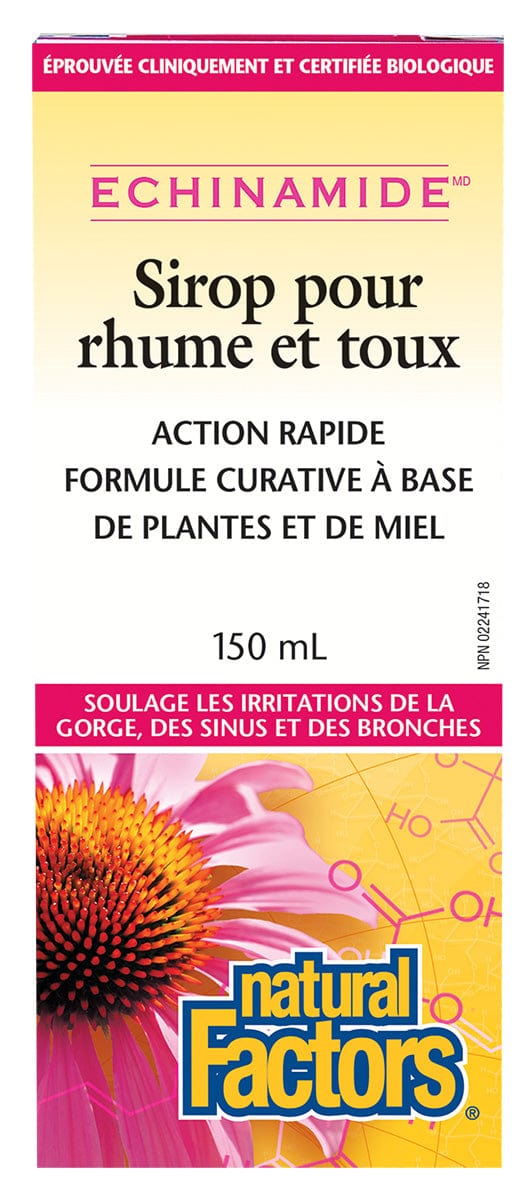 NATURAL FACTORS Suppléments Echinamide anti-cold (sirop pour le rhume et la toux) 150ml