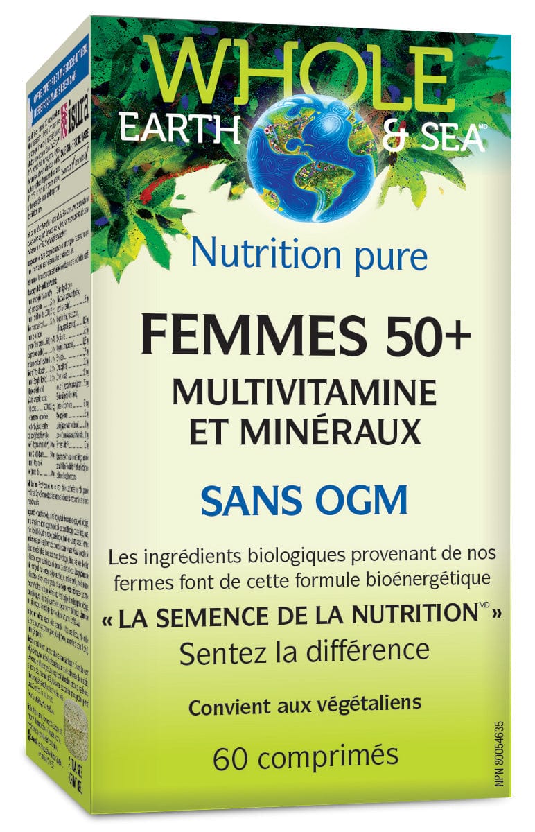NATURAL FACTORS Suppléments Femmes 50+ multivitamine et minéraux (sans OGM) 60comp