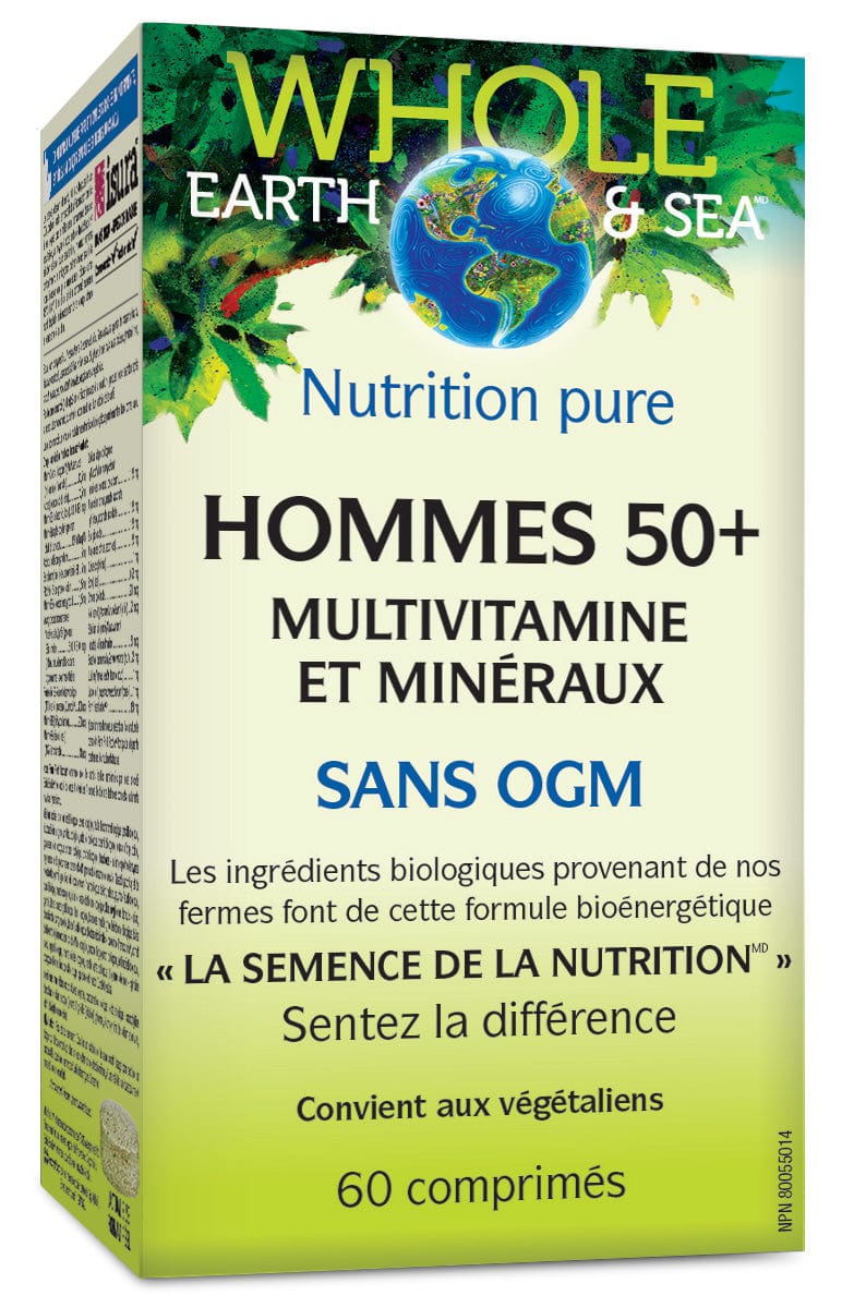 NATURAL FACTORS Suppléments Hommes 50+ multivitamine et minéraux (sans OGM) 60comp