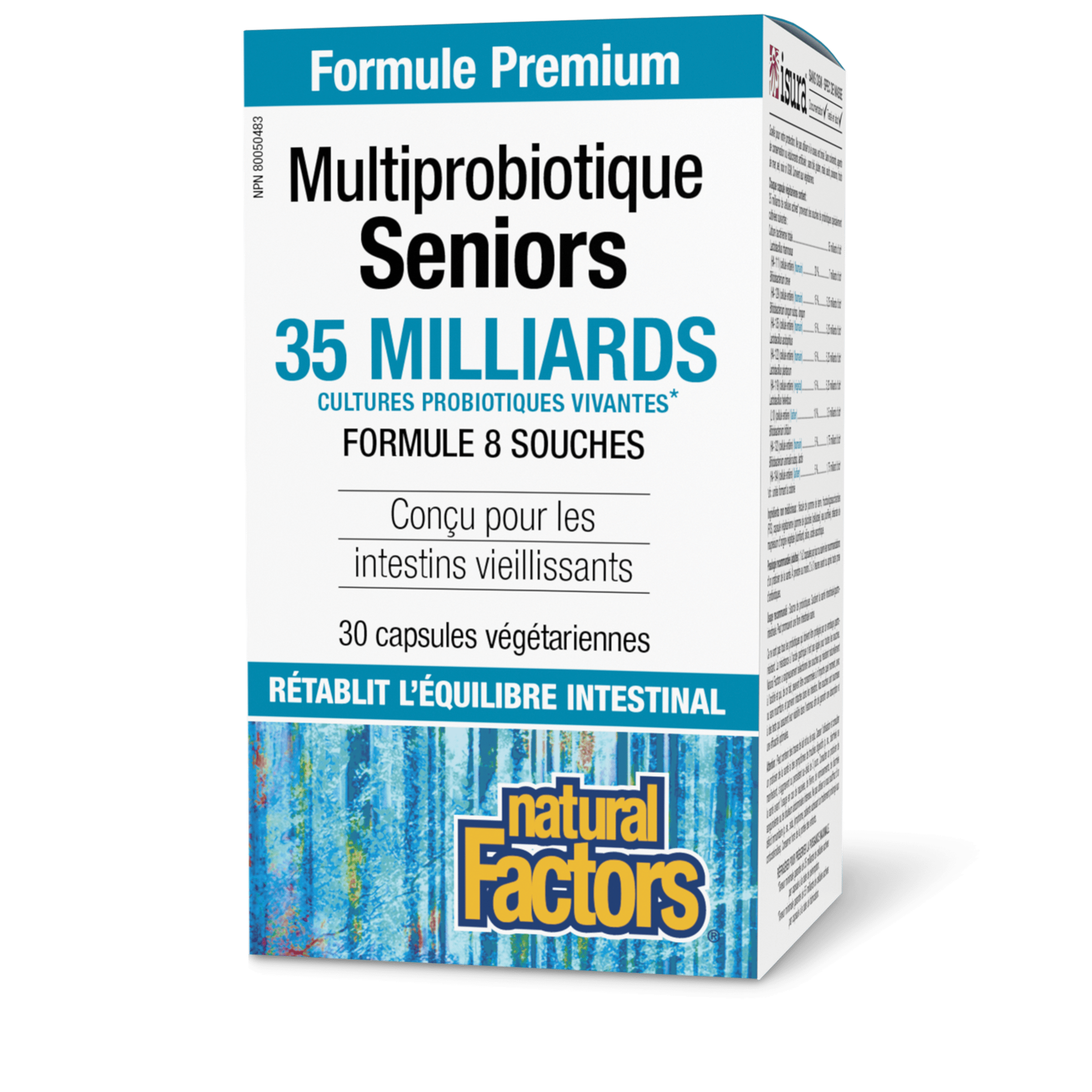 NATURAL FACTORS Suppléments Multiprobiotique (seniors) (35 milliards) 30vcaps