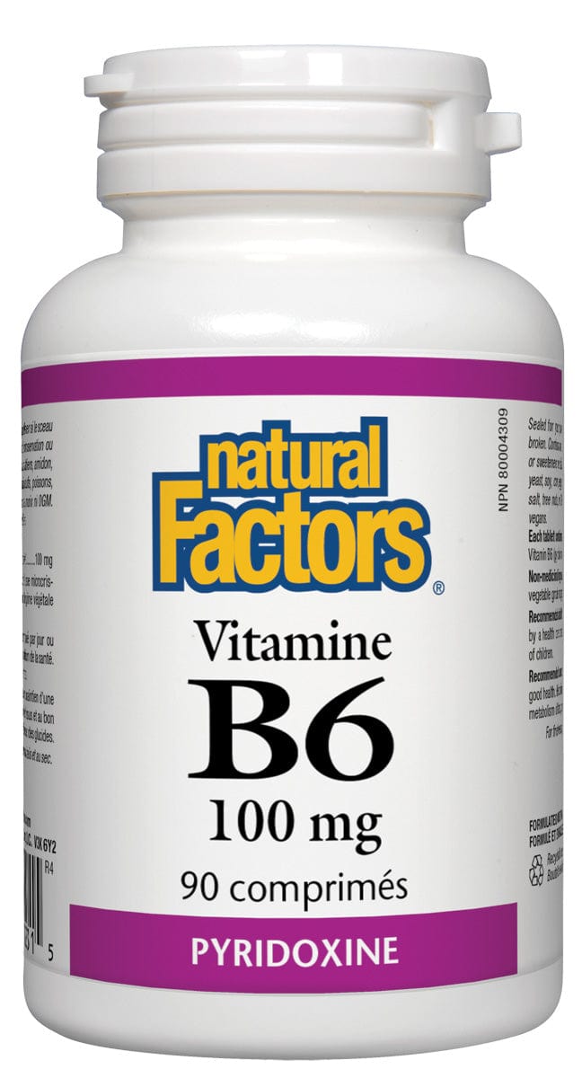 NATURAL FACTORS Suppléments Vitamine B6 (100 mg) 90comp