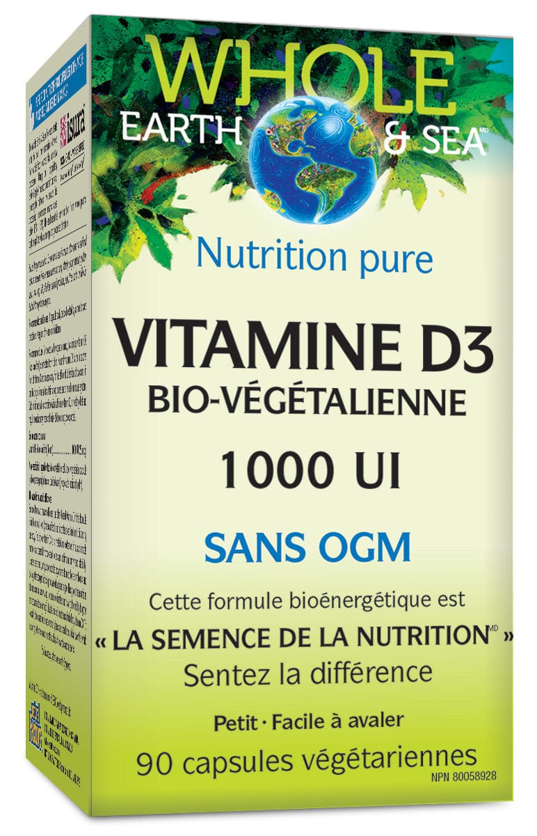 NATURAL FACTORS Suppléments Vitamine D3 bio (végétalienne sans OGM) 90vcaps