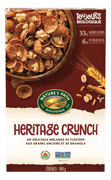 NATURE'S PATH Épicerie Céréales heritage crunch bio 400g
DATE DE PÉREMPTION : 13 JUIN 2025