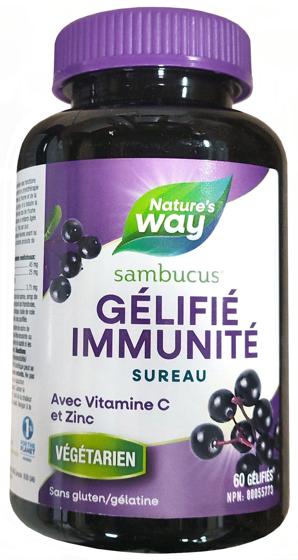NATURE'S WAY Suppléments Gummies (saveur framboise) 60gummies