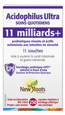 NEW ROOTS HERBAL Suppléments Acidophilus Ultra (11 milliards) 250caps
DATE DE PÉREMPTION : 31 DÉCEMBRE 2026