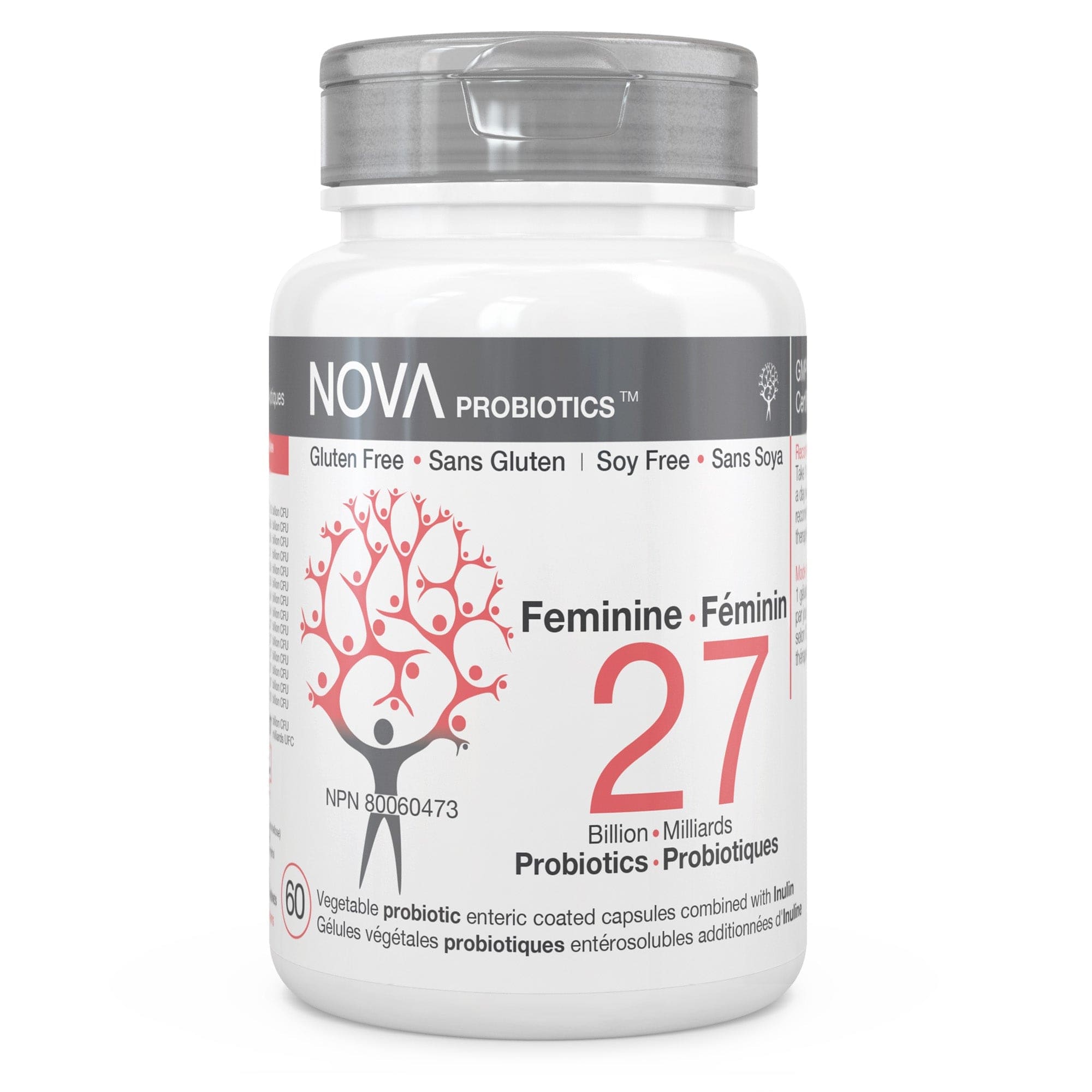 NOVA PROBIOTICS Suppléments Féminine (14 souches, 27milliards) (NPN80029525) 60caps