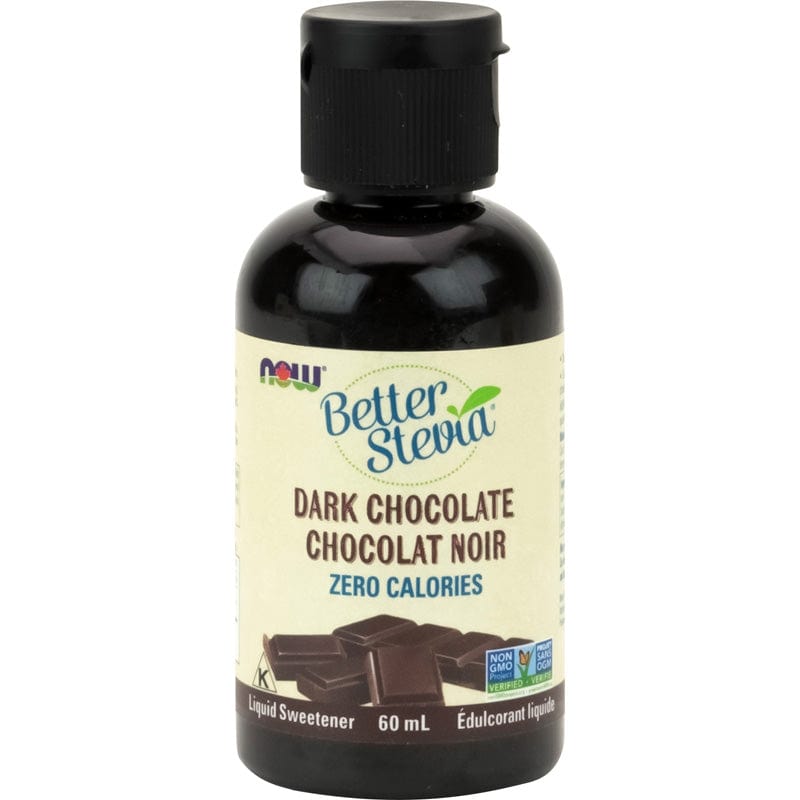 NOW Épicerie Extrait de stevia chocolat noir 60ml