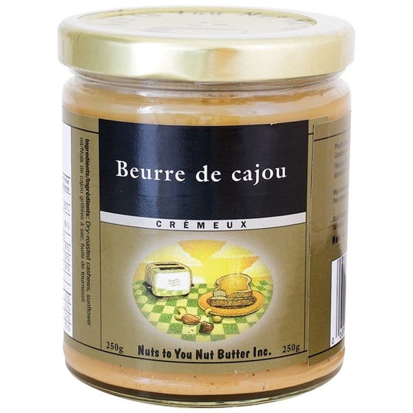 NUT'S TO YOU BUTTER Épicerie Beurre de cajou 250g
DATE DE PÉREMPTION : 8 JUIN 2025