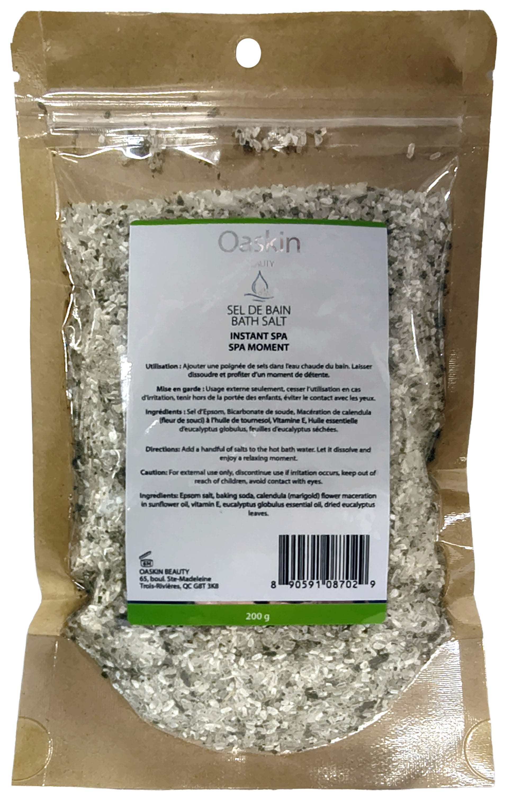OASKIN BEAUTY Soins & Beauté Sel de bain instant spa 200g