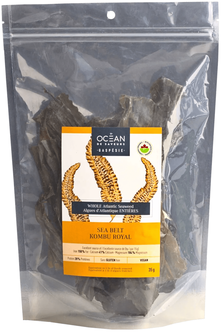 OCEAN DE SAVEURS GASPÉSIE Épicerie Algues entières kombu royal bio 35g