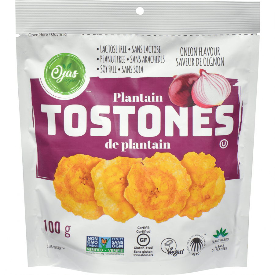 OJAS VEGAN Épicerie Tostones de plantain à l'ail 100g
