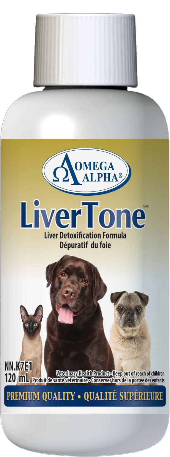 OMÉGA ALPHA ANIMAUX Suppléments Livertone (détox pour le foie) 120ml