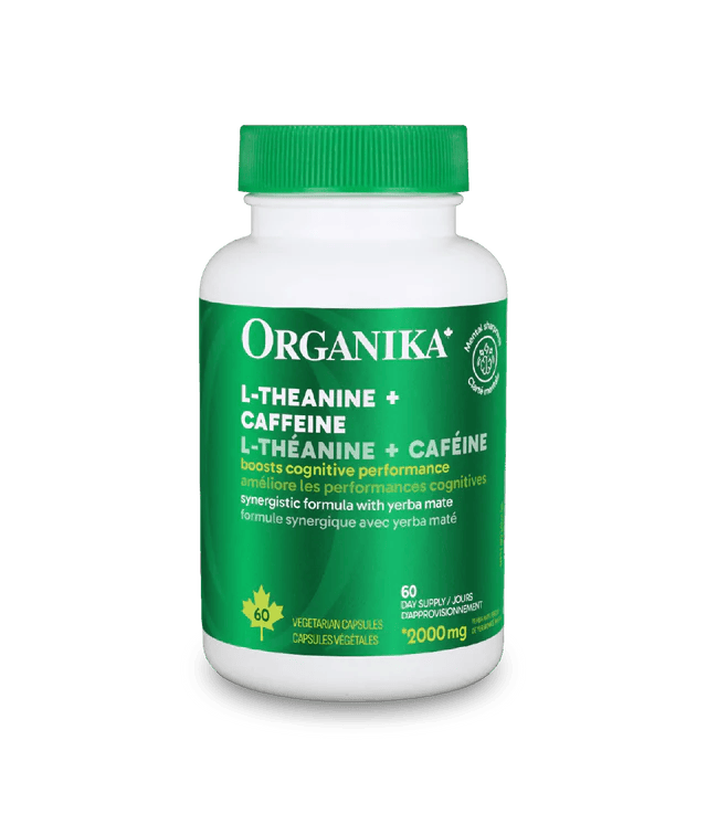 ORGANIKA Suppléments L-théanine + caféine (yerba mate) 60vcaps