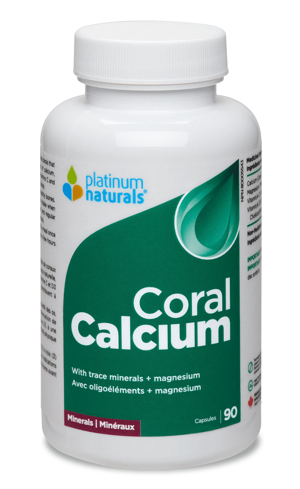 PLATINUM Suppléments Coral calcium 90caps
