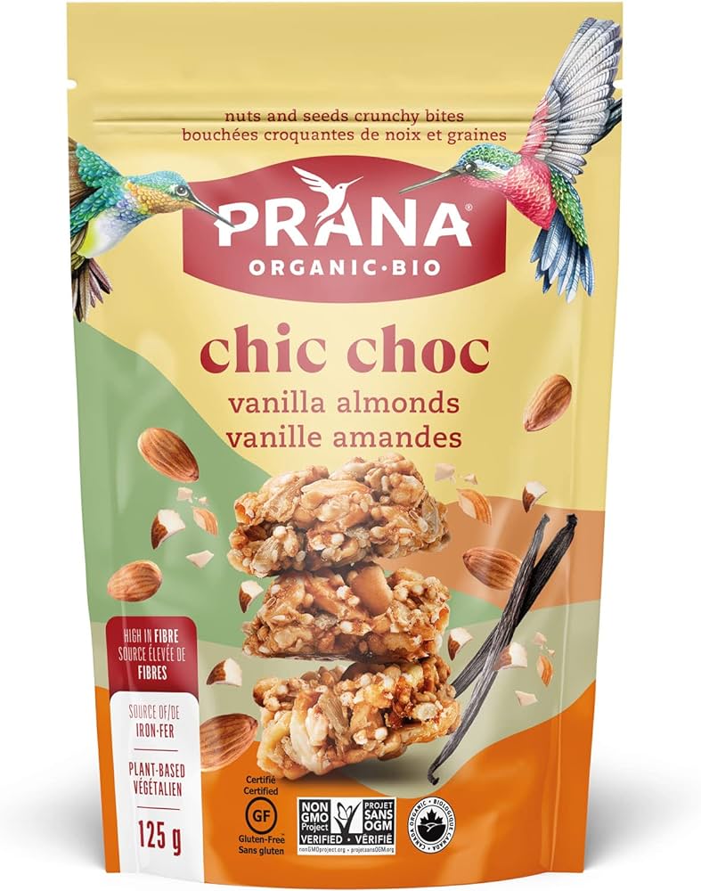 PRANA Épicerie Chic choc Bouchées croquantes vanille et amandes bio 125g