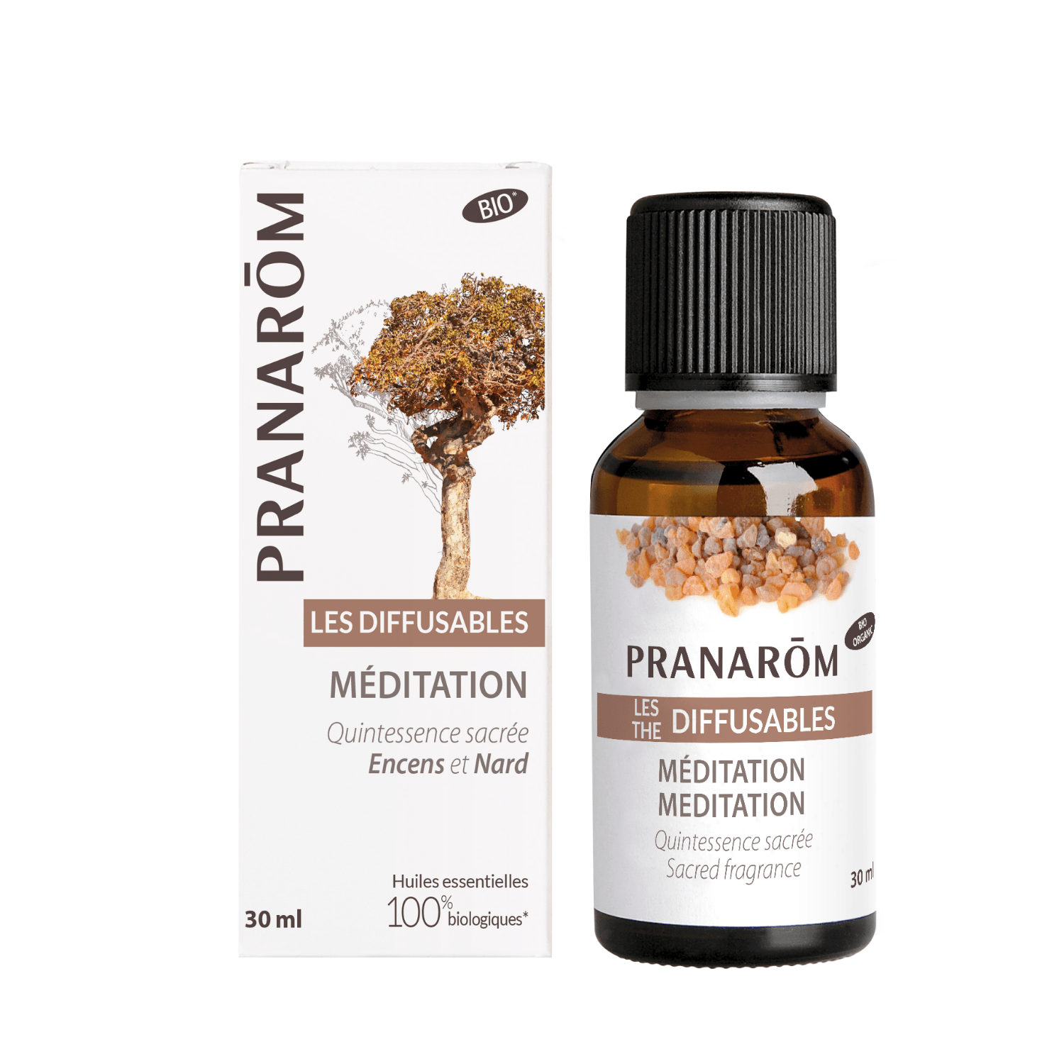 PRANAROM Suppléments Huile diffusion bio méditation 30ml