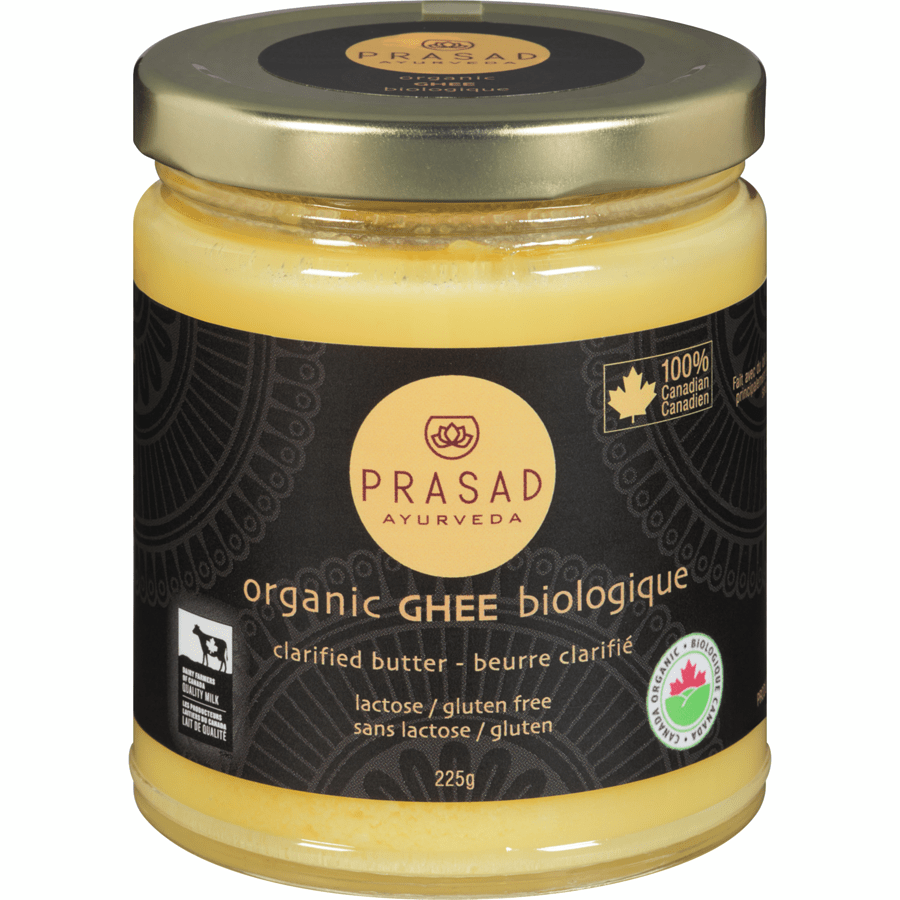 PRASAD Épicerie Beurre clarifié ghee bio 225g
SURPLUS D'INVENTAIRE
DATE DE PÉREMPTION : MAI 2026