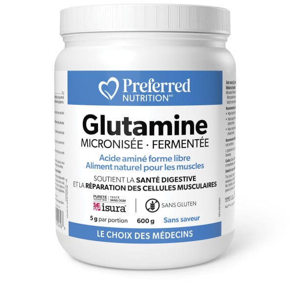 PREFERRED NUTRITION Suppléments Glutamine micronisé fermenté sans-saveur (5g) 500g