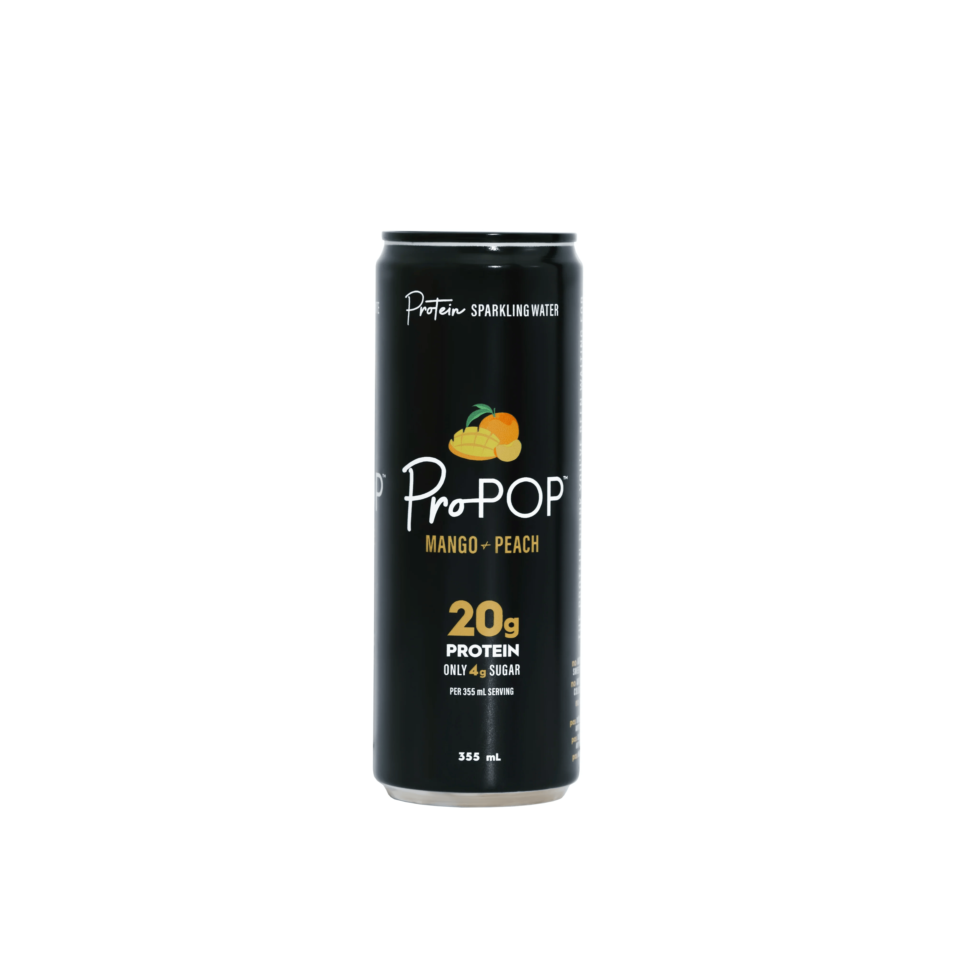 PROPOP Nutrition Sportive Eau pétillante protéinée (mangue/pêche) 355ml