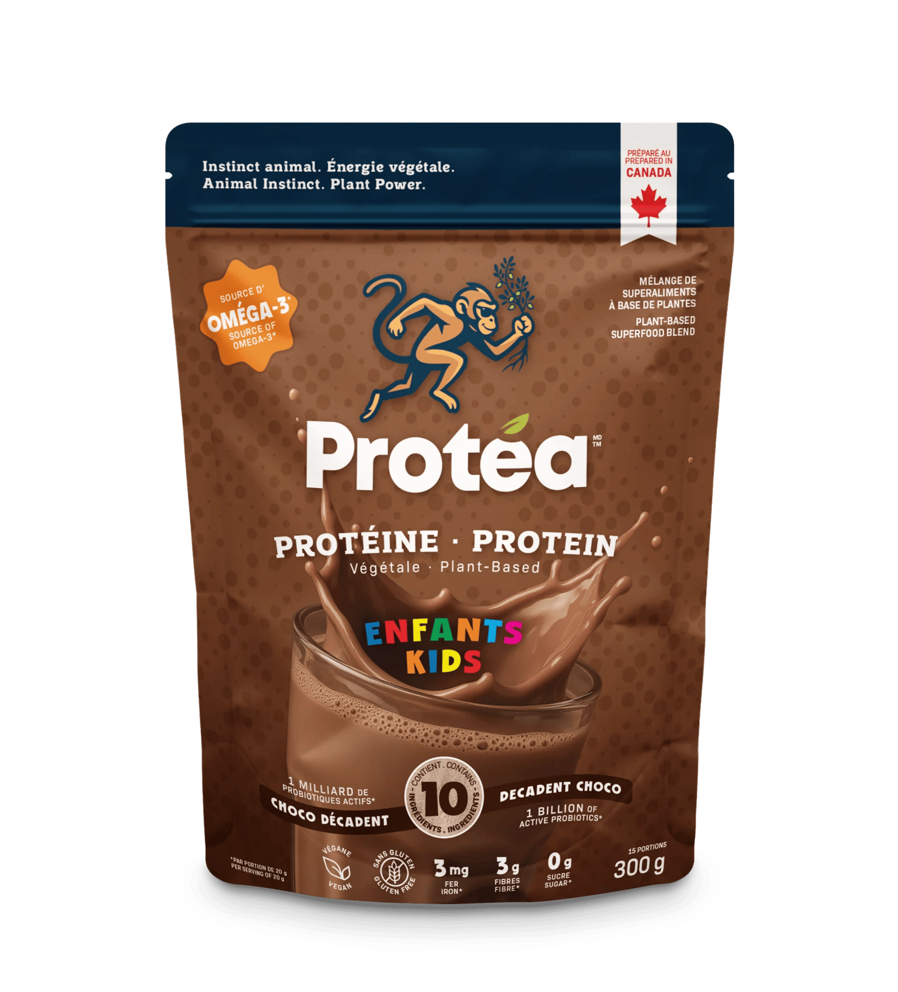PROTÉA Suppléments Protéines pour enfants (chocolat décadent) 300g