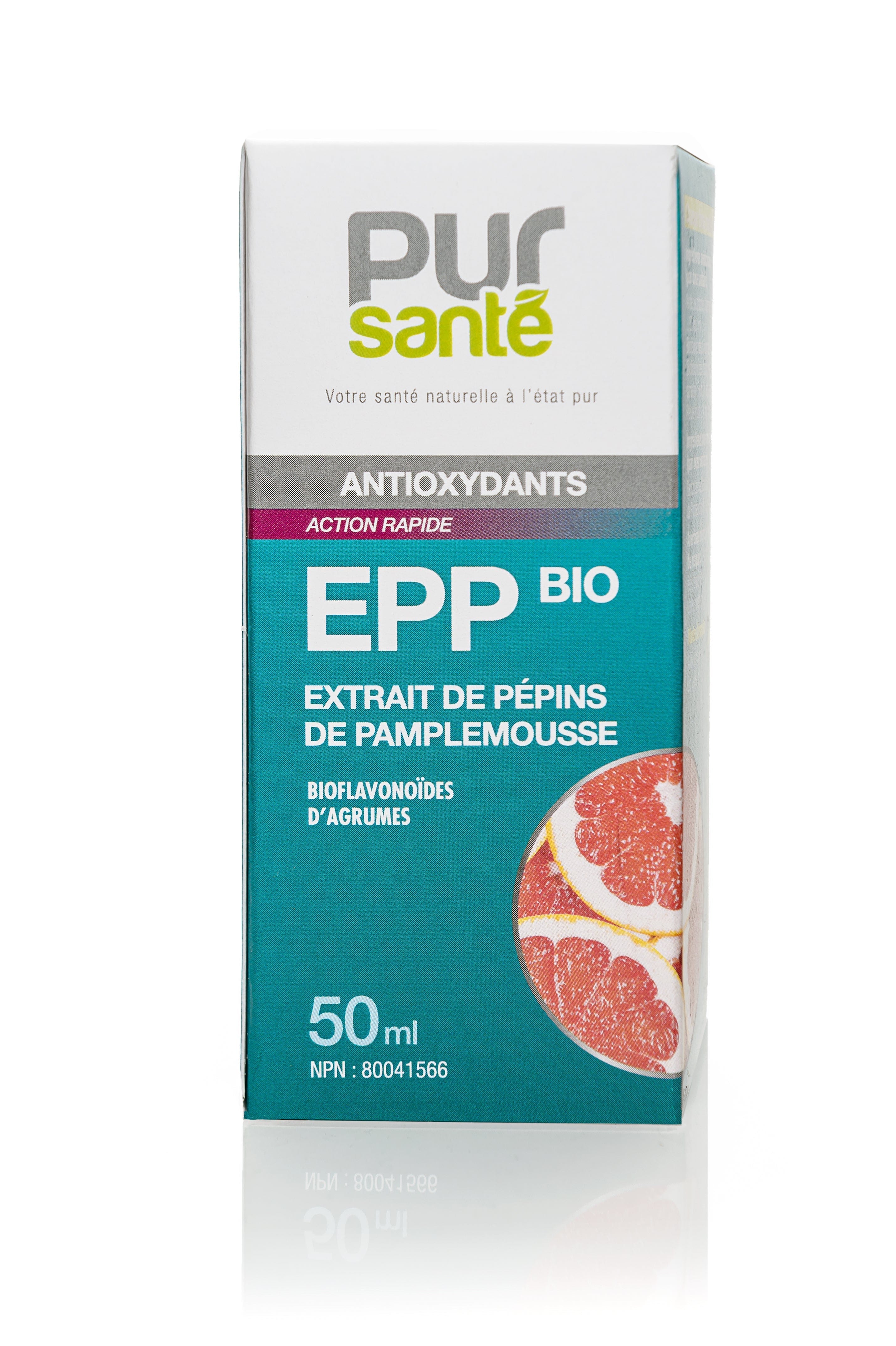 PUR-SANTÉ Suppléments Extrait pépins pamplemousse bio (NPN80041566) 50ml