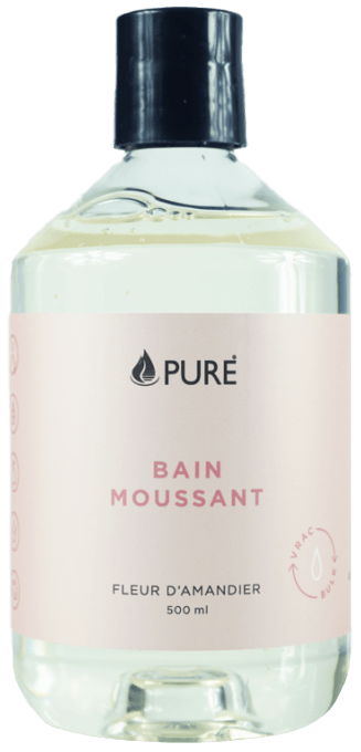 PURE Soins & beauté Bain moussant doux et hydratant fleur d'amandier 500ml