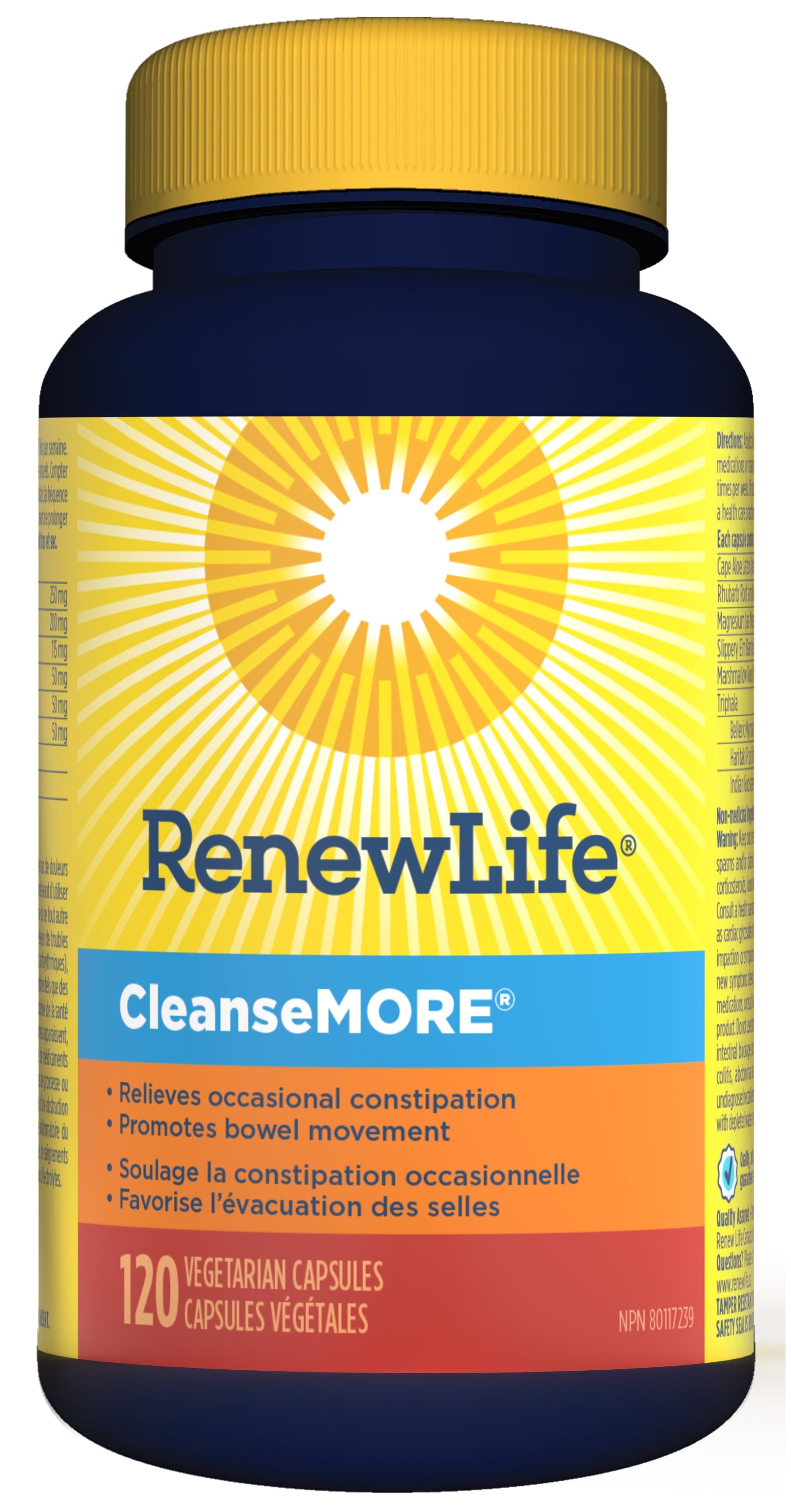 RENEW LIFE Suppléments Cleansemore (épuration côlon) 120caps