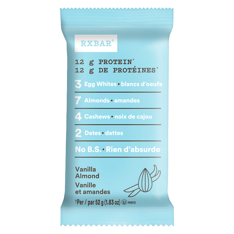 RX BAR Épicerie Barre protéinée vanille et amandes 52g