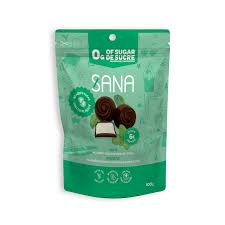 SANA Épicerie Bouchées chocolatées noires à la menthe 100g