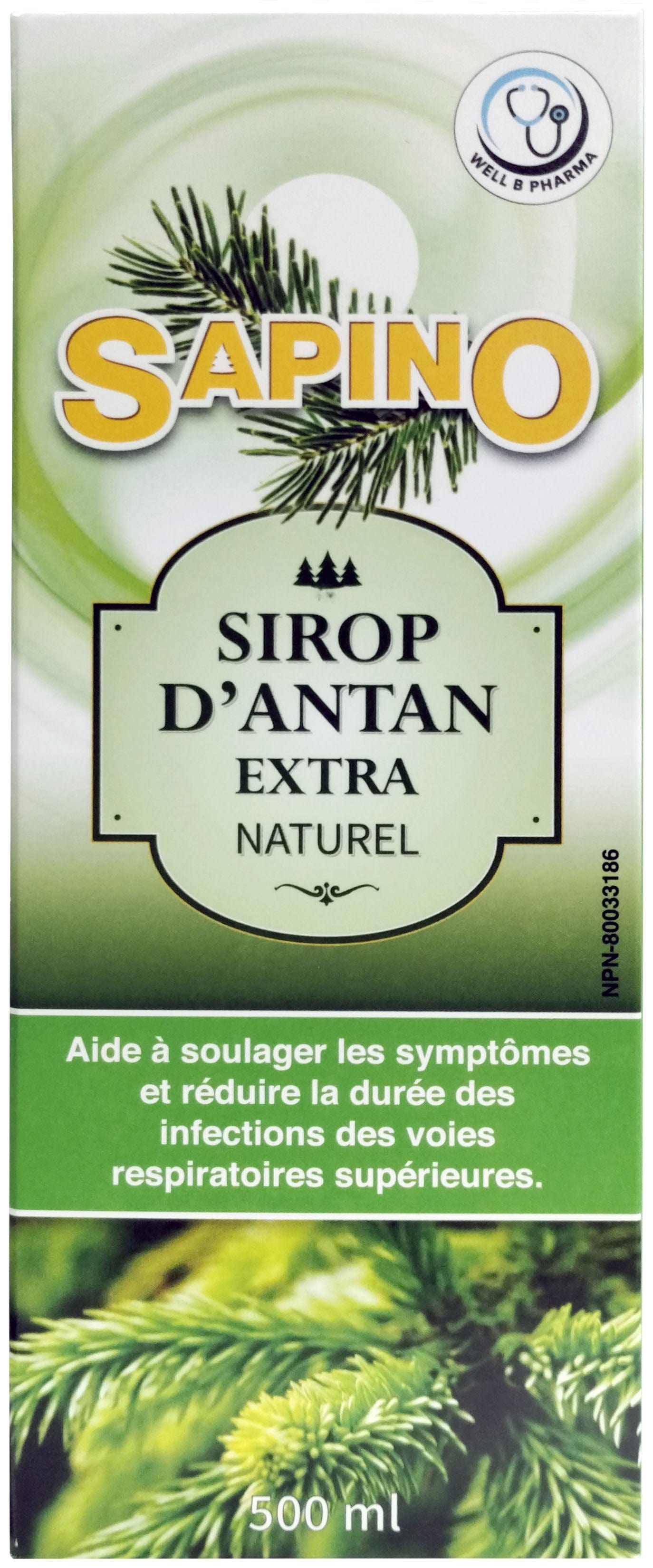 SAPINO Suppléments Sirop d'antan extra naturel 500ml
