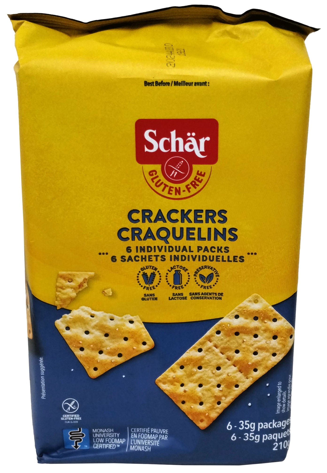 SCHÄR Épicerie Craquelins 6 sachets individuels