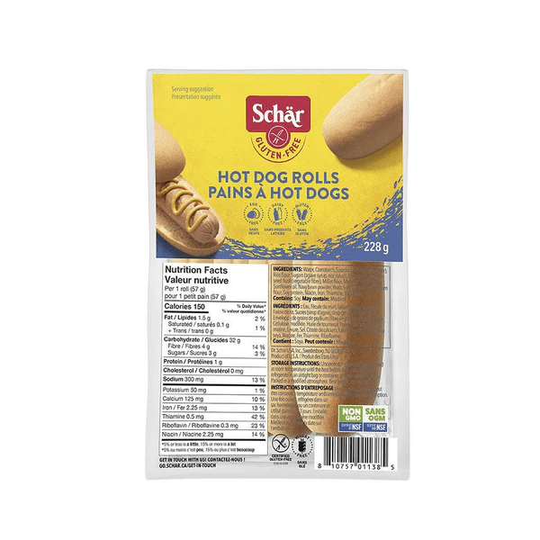 SCHÄR Épicerie Pains à hot dogs 4un