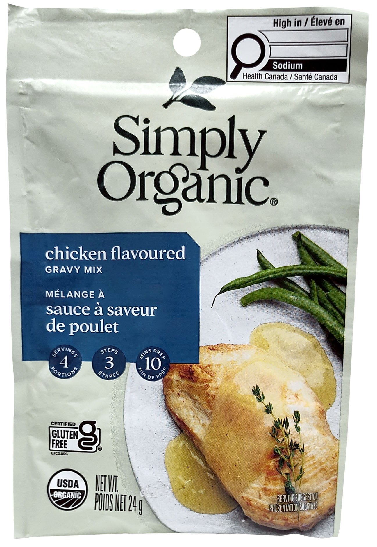 SIMPLY ORGANICS Épicerie Mélange à sauce à saveur de poulet bio 24g