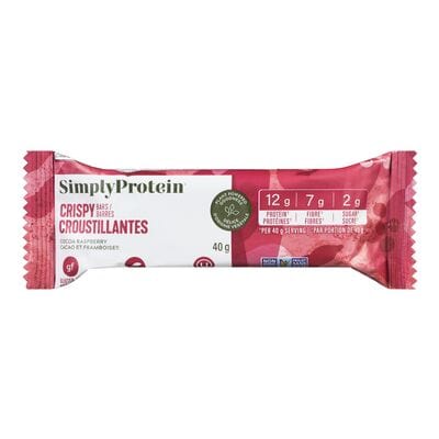 SIMPLY PROTEIN Épicerie Barre croustillante cacao et framboises 40g