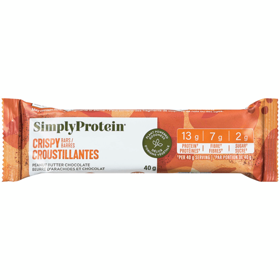 SIMPLY PROTEIN Épicerie Barre protéinée croustillante beurre d'arachide et chocolat 40g