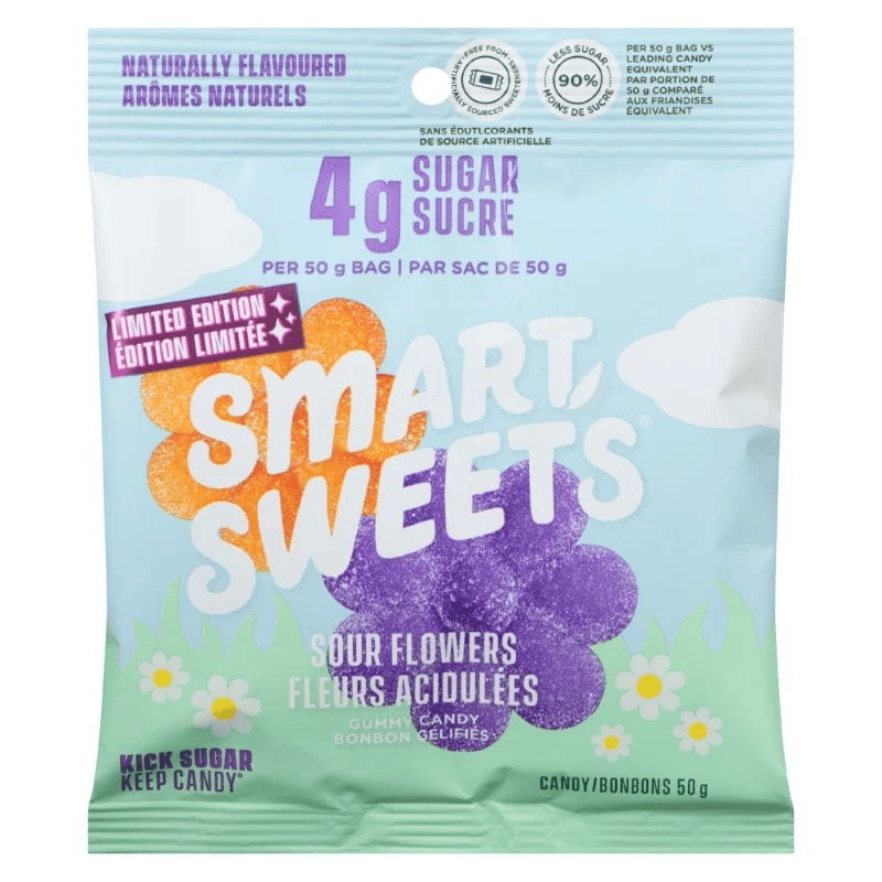 SMART SWEETS Épicerie Bonbons fleurs acidulés 50g