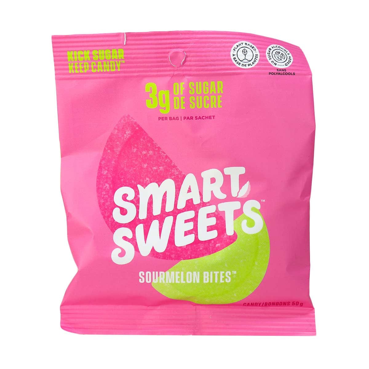 SMART SWEETS Épicerie Bonbons morceaux de melon surs 50g
DATE DE PÉREMPTION : 31 AOÛT 2026