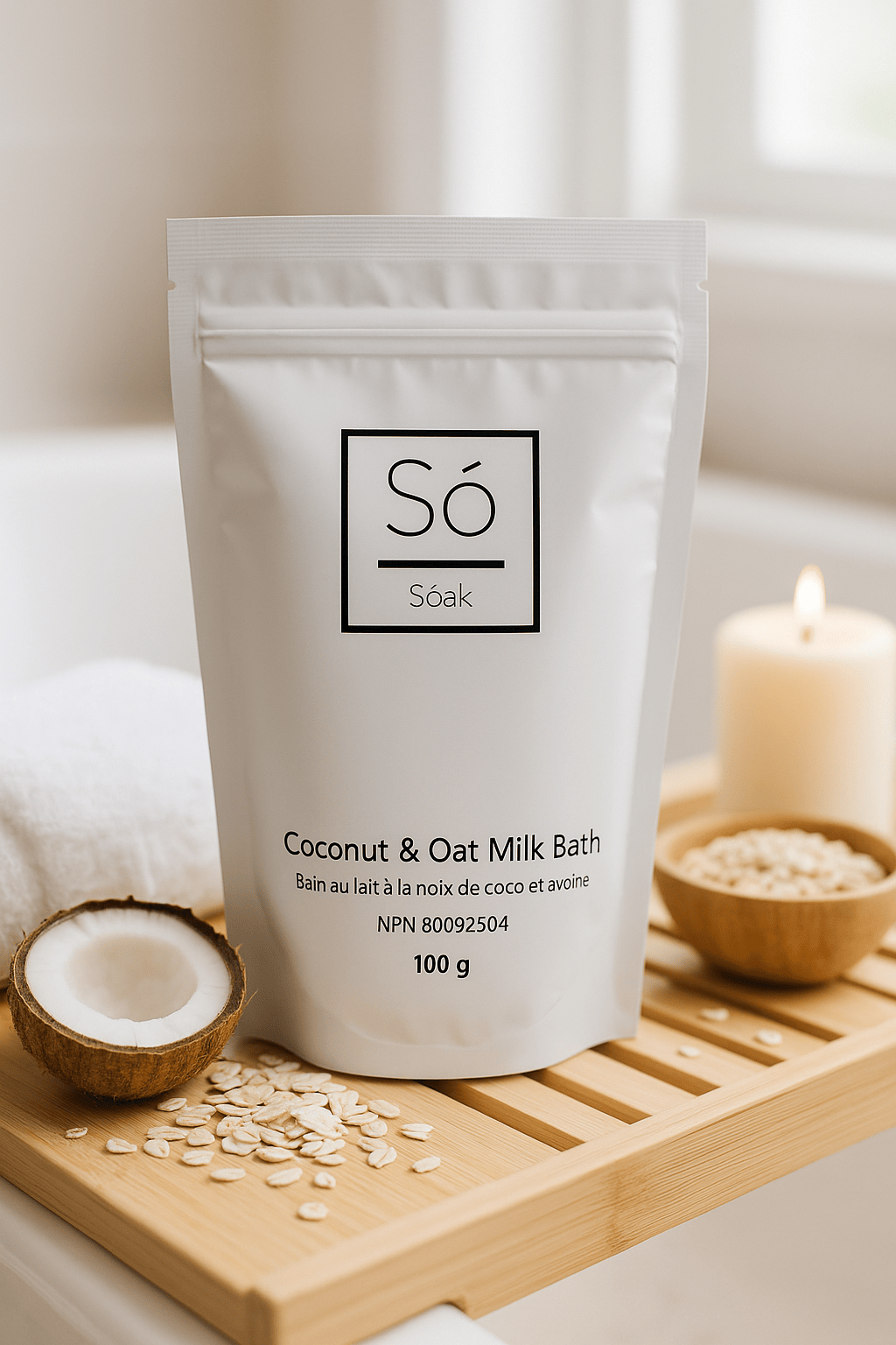 SO SOAK Boutique cadeaux Bain au lait à la noix de coco et avoine 100g