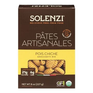 SOLENZI Épicerie Pâtes gnocchetti aux pois chiches bio 227g