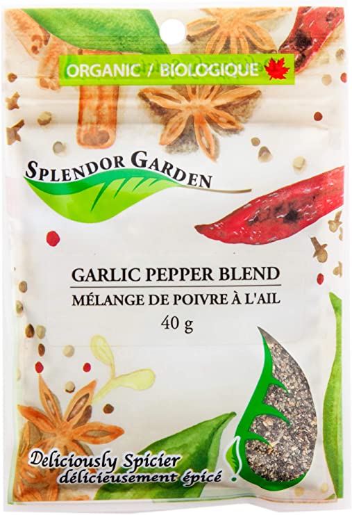 SPLENDOR GARDEN Épicerie Épices mélange de poivre à l'ail bio 40g