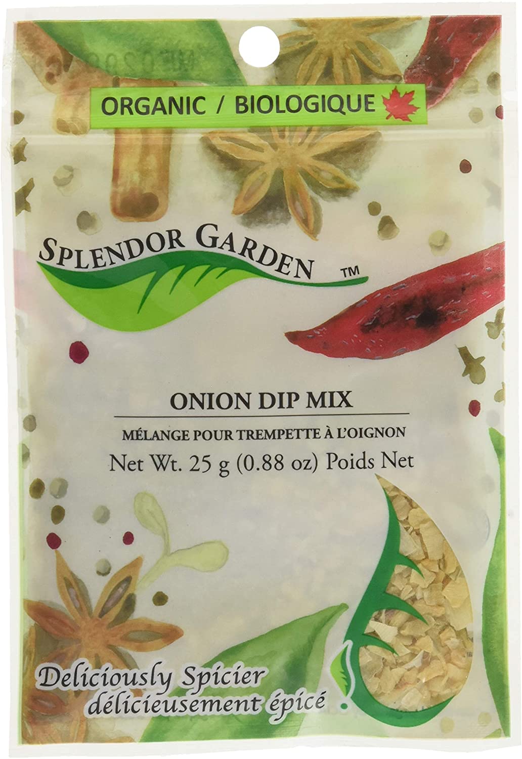 SPLENDOR GARDEN Épicerie Mélange pour trempettes à l'oignon bio 25g